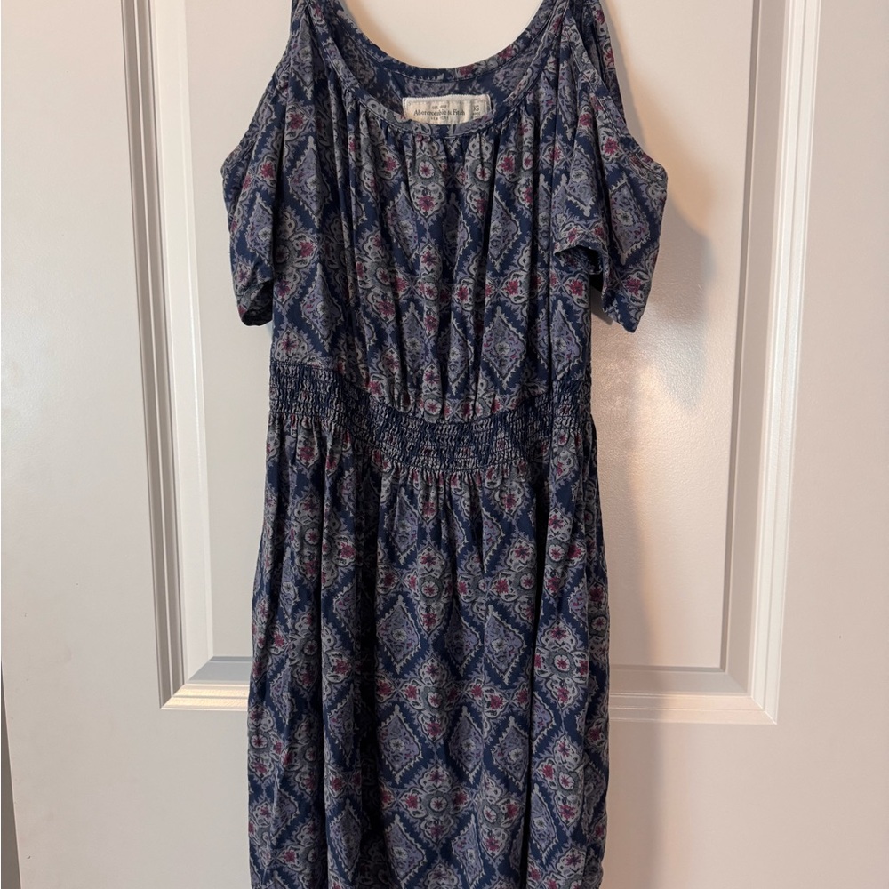 Abercrombie Kids Blue Patterned Dress